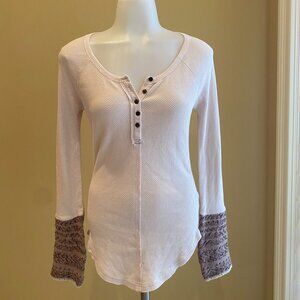 Free People Waffle Shirt